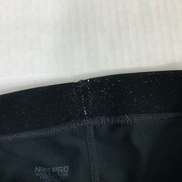 Nike Pro Cool Womens Cropped Leggings Black Dri Fit Pull On Stretch Size S Small - Picture 4 of 12